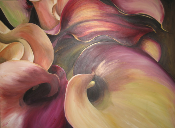 cala lilies painting
